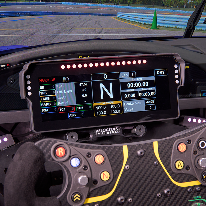 Simracing rig with DDU and steering wheel
