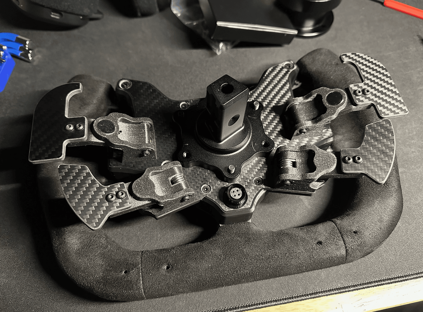 Simracing steering wheel rear
