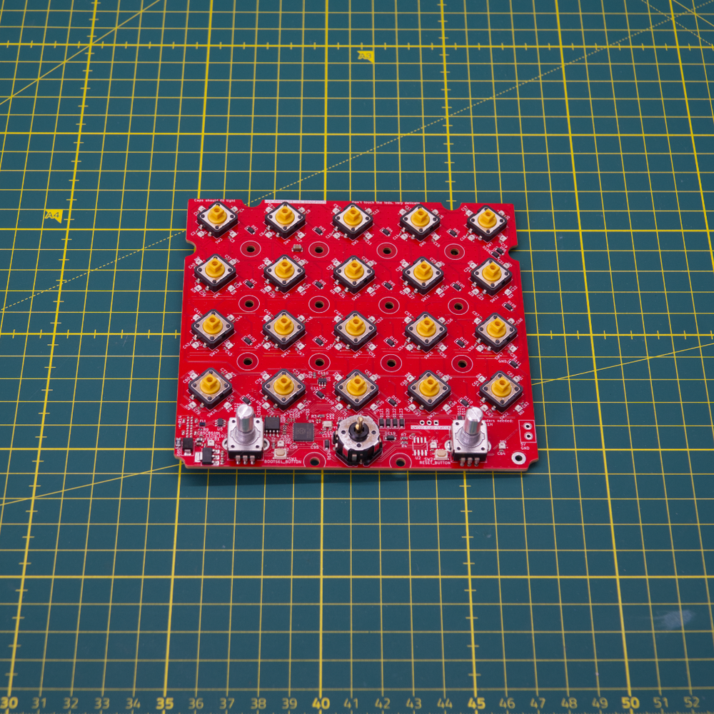 Velocitas Imperium CWBB sim racing wheel button box PCB with tactile switches and encoder footprints