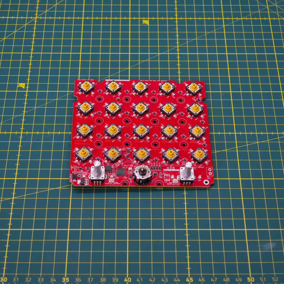 Velocitas Imperium CWBB sim racing wheel button box PCB with tactile switches and encoder footprints