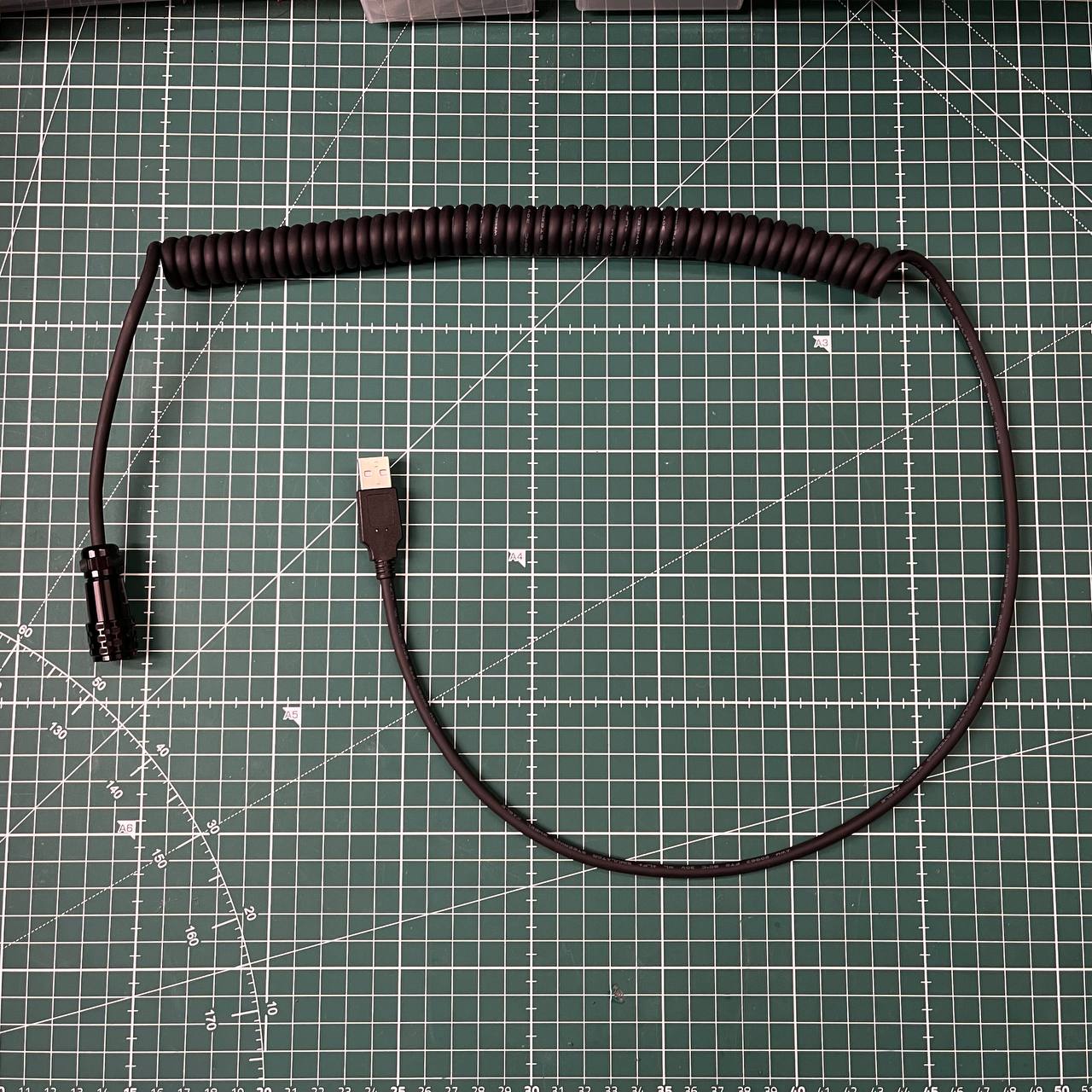 Coiled USB cable