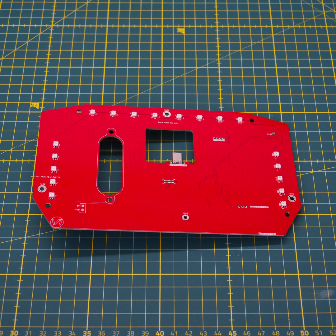 Velocitas Imperium Nova Evo sim racing PCB with pre-drilled mounting holes and component pads