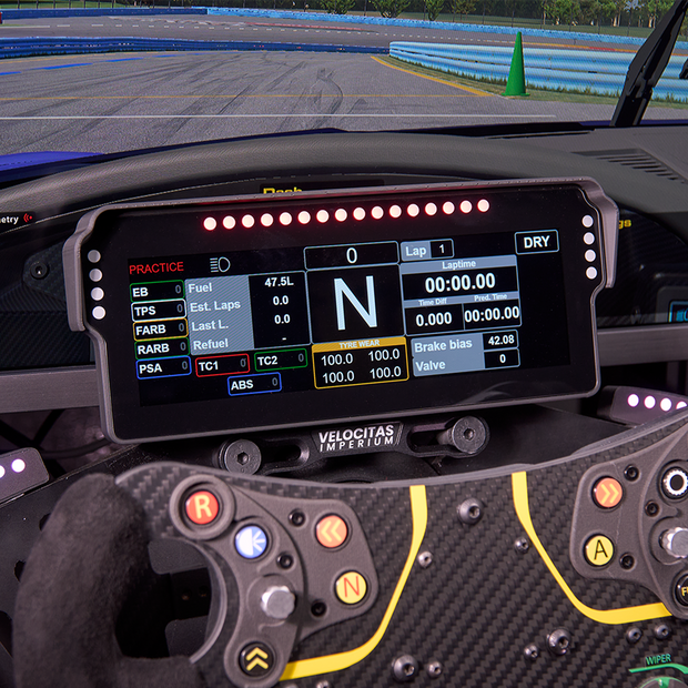 Simracing rig with DDU and steering wheel