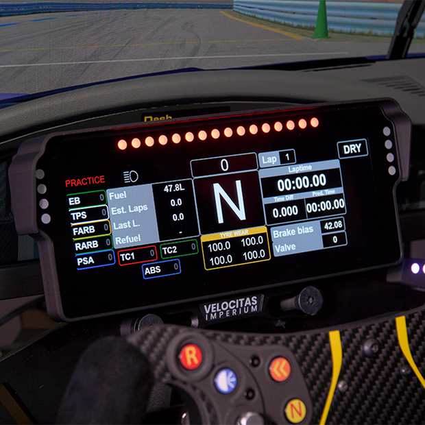 Simracing rig with DDU and steering wheel