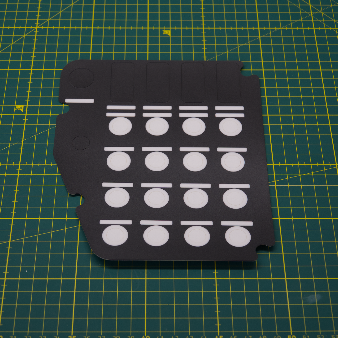 Velocitas Imperium VI-296BB sim racing button box sticker sheet with indicator labels