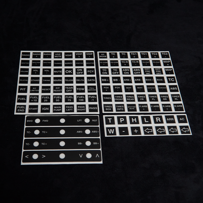 Polycarbonate stickers for the VI-CWBB button box